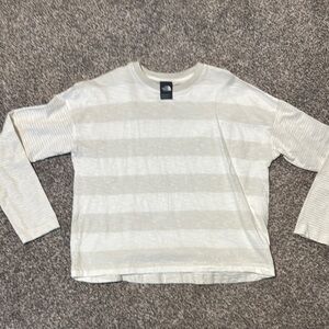 The North Face Striped Long Sleeve Shirt - White